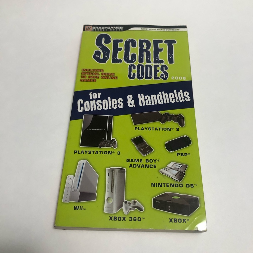 ⭐ BradyGames Secret Codes for Consoles Handhelds 2008 Cheat Code Book Paperback